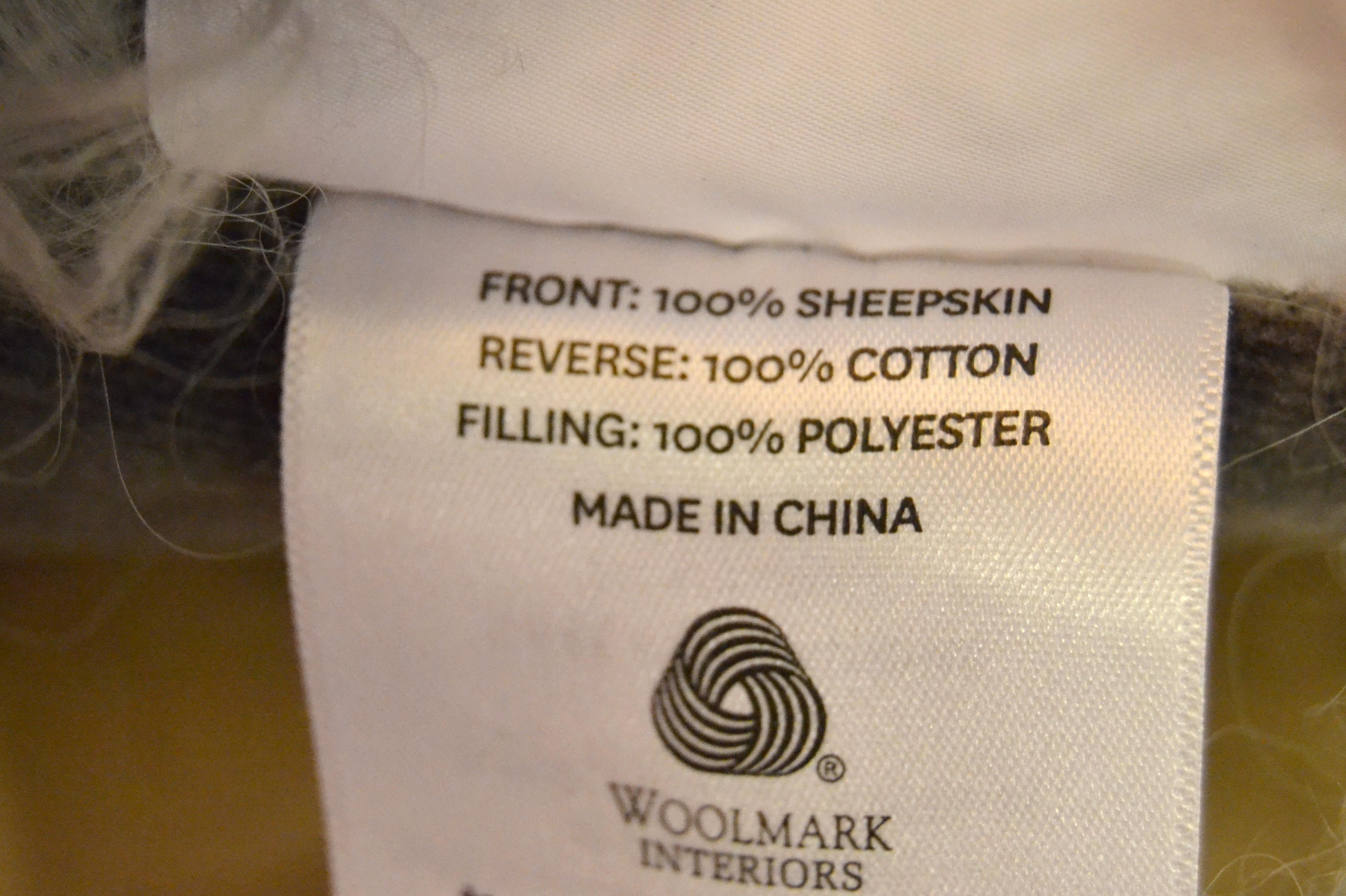 5 Fibre By Auskin Tibetan Sheepskin Natural Fiber Throws Pillows Green Blue Gray en vente 8