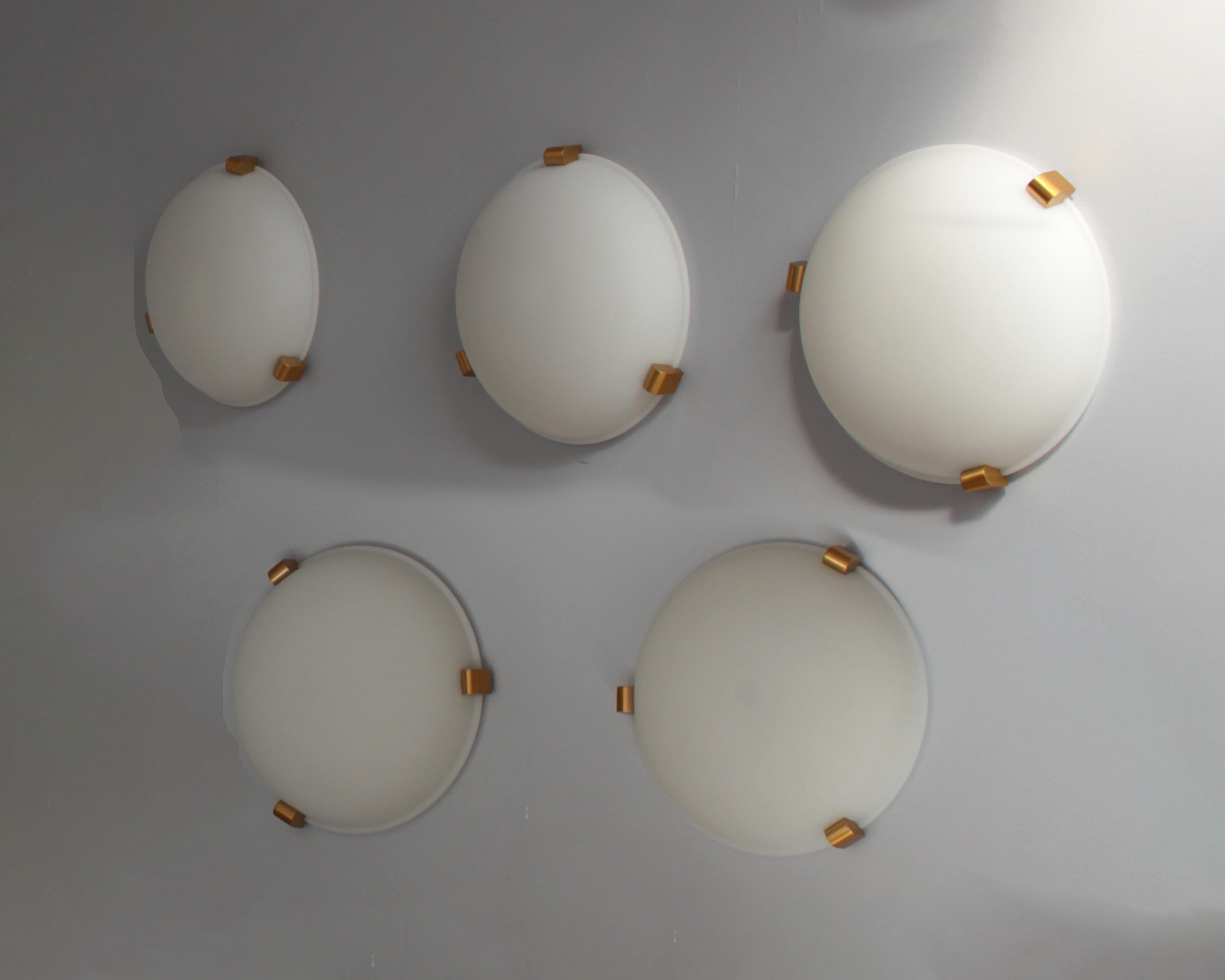 5 finos empotrables o apliques art déco franceses de Jean Perzel en venta 4