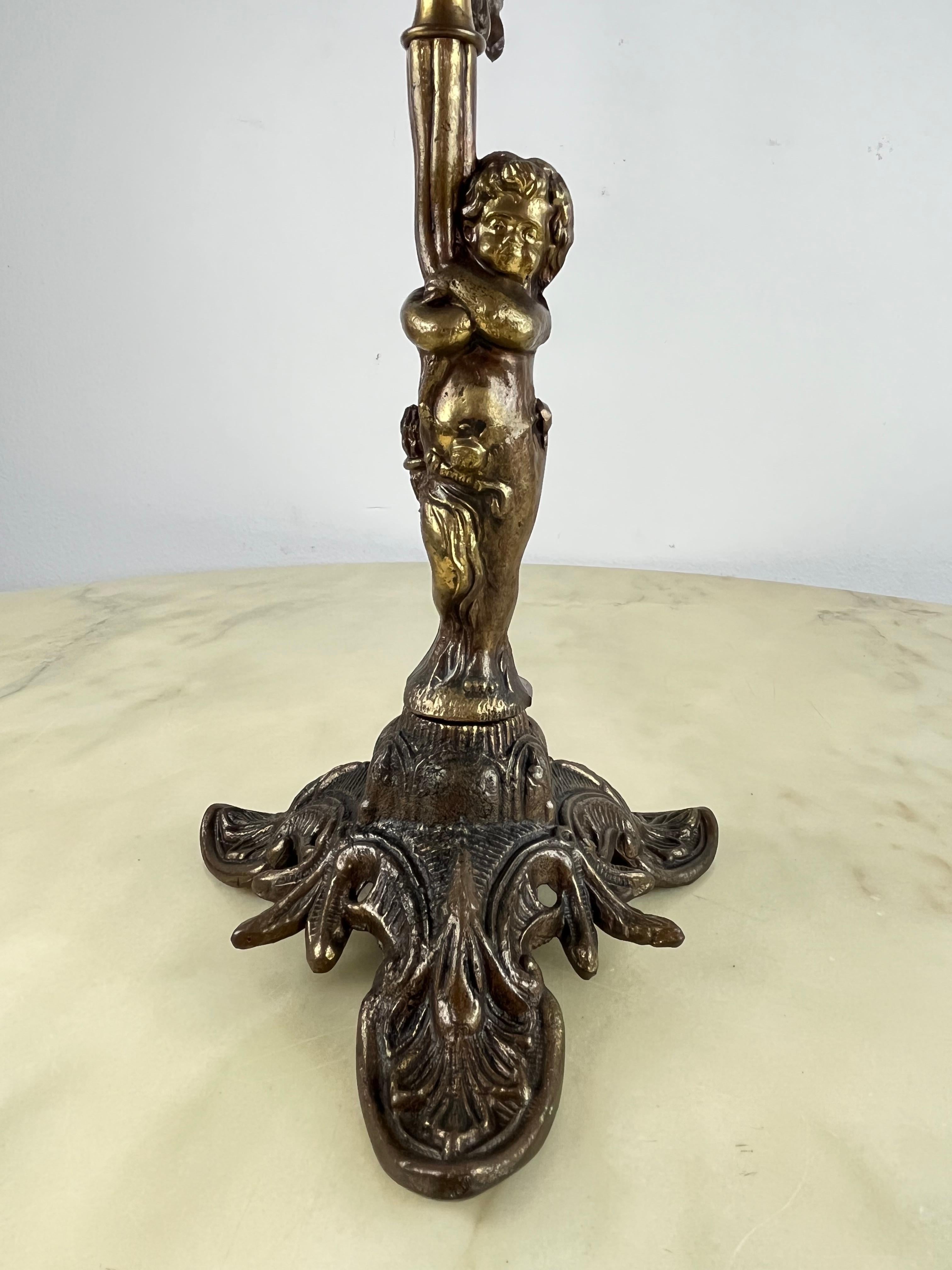 5-Flame Bronze-Kandelaber, Italien, 1950er Jahre (Sonstiges) im Angebot