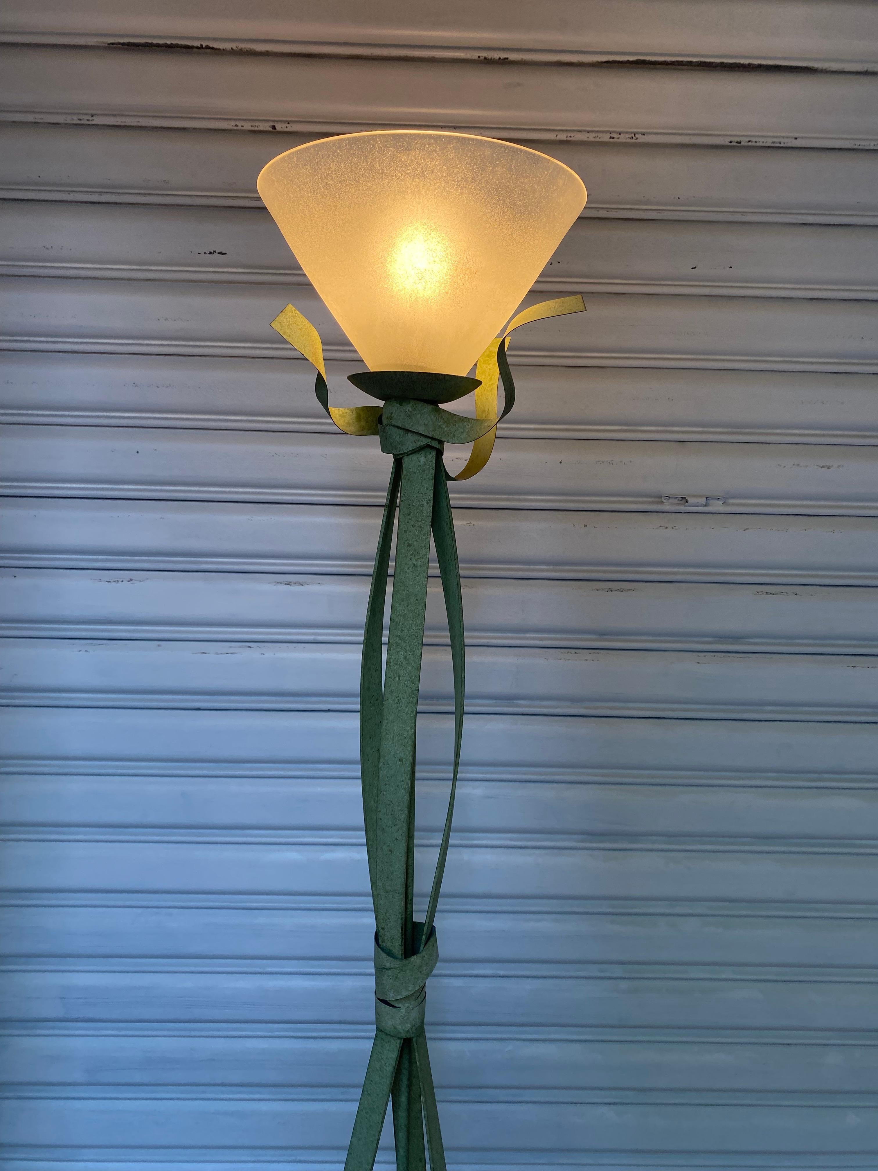 lampadaire avec Label d'origine. verre de Murano  Sergio Terzani 1960 en vente 2