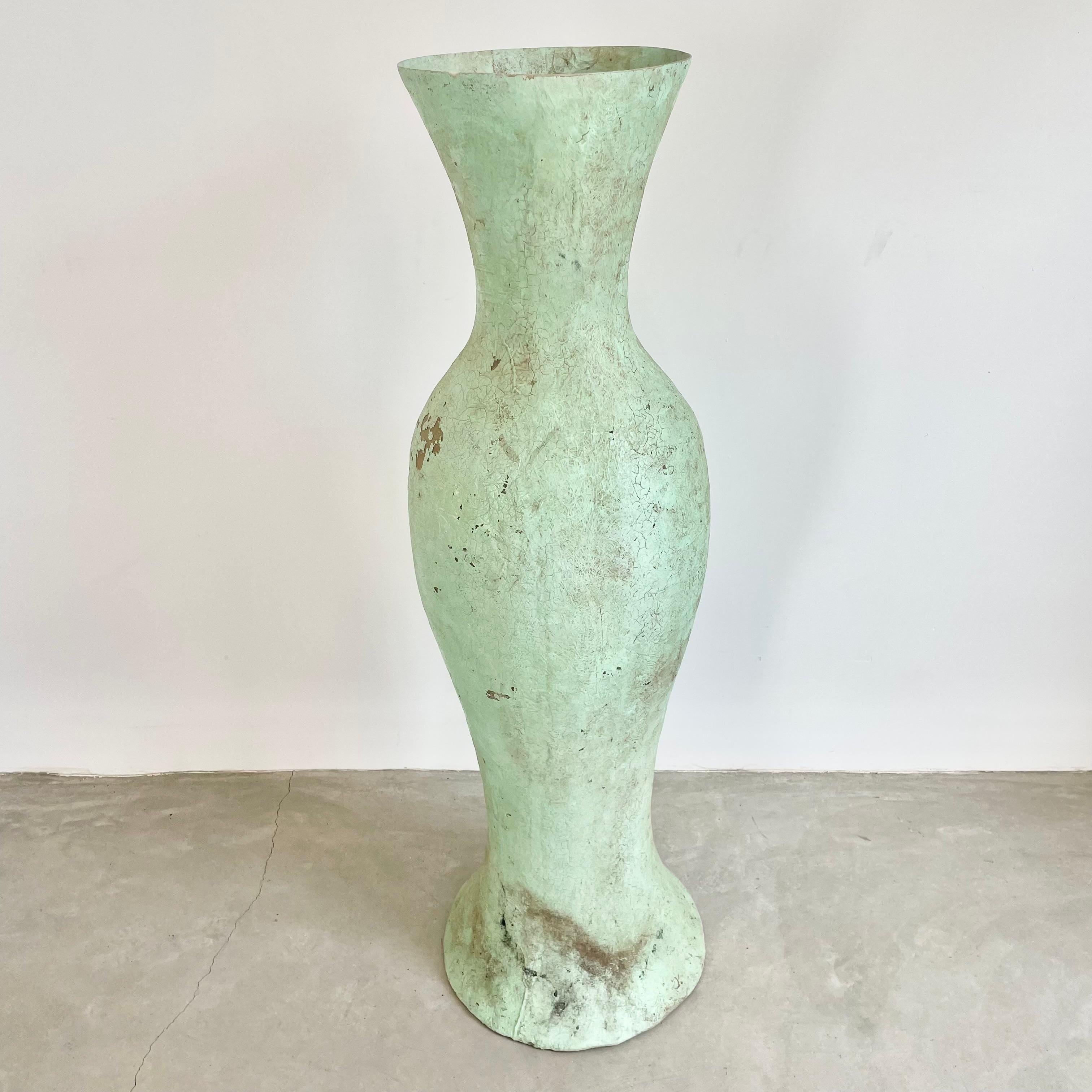 5 Foot Mint Green Fiberglass Vases, Belgium 1960s For Sale 5