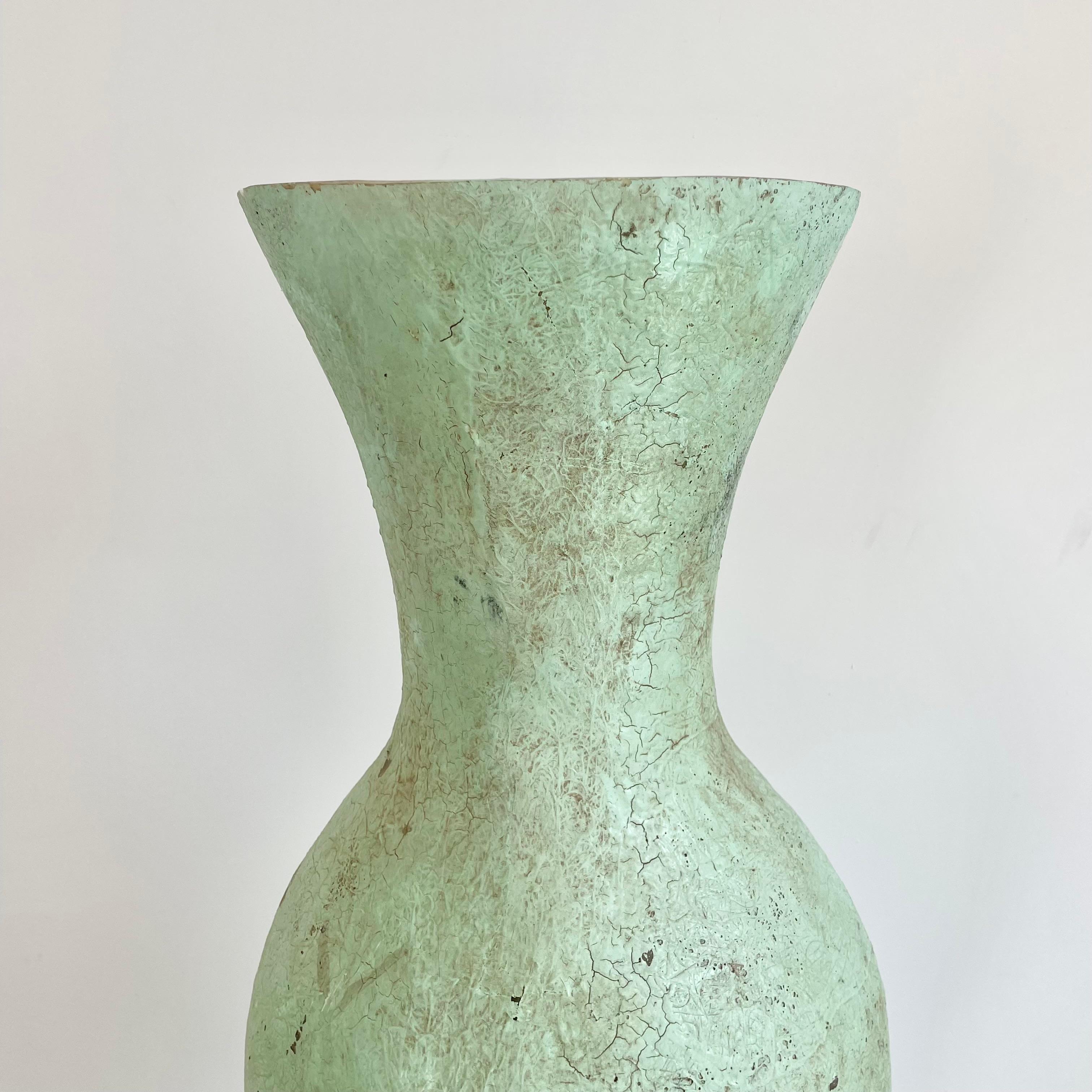5 Foot Mint Green Fiberglass Vases, Belgium 1960s For Sale 6