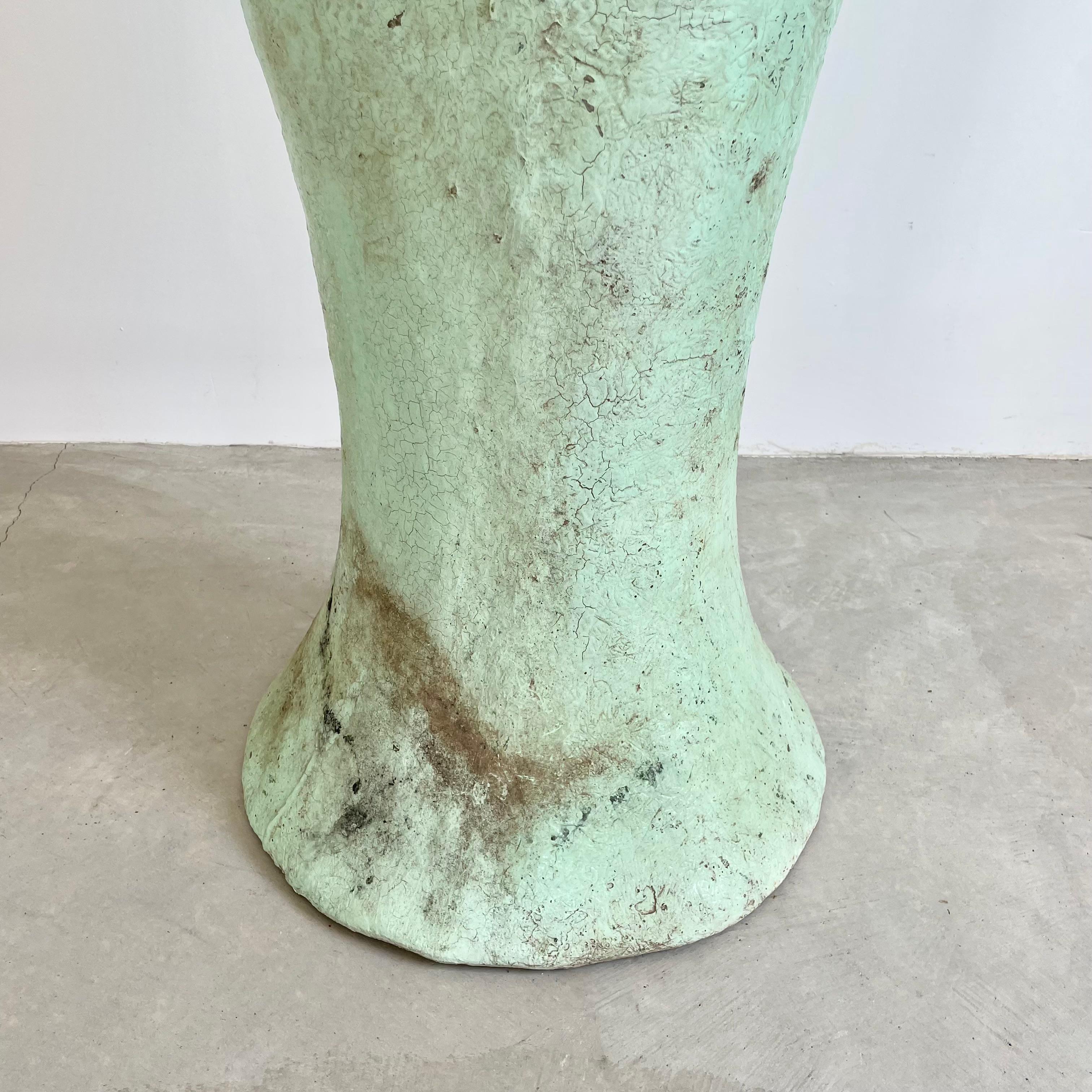 5 Foot Mint Green Fiberglass Vases, Belgium 1960s For Sale 8