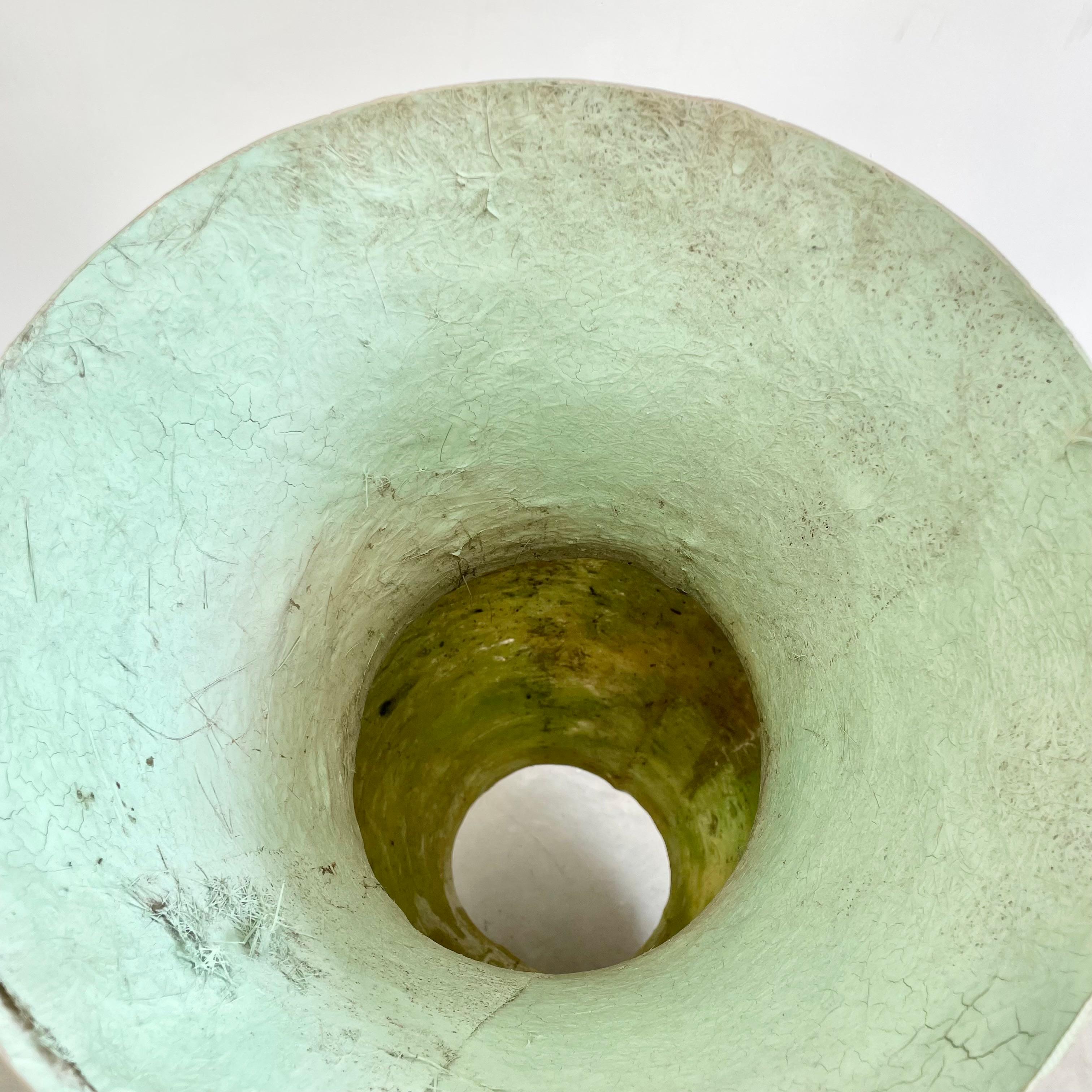 5 Foot Mint Green Fiberglass Vases, Belgium 1960s In Good Condition For Sale In Los Angeles, CA
