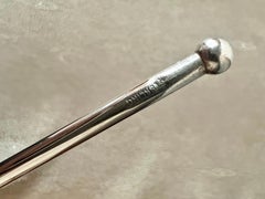 5 French Sterling Tea Spoons with Heart Shape