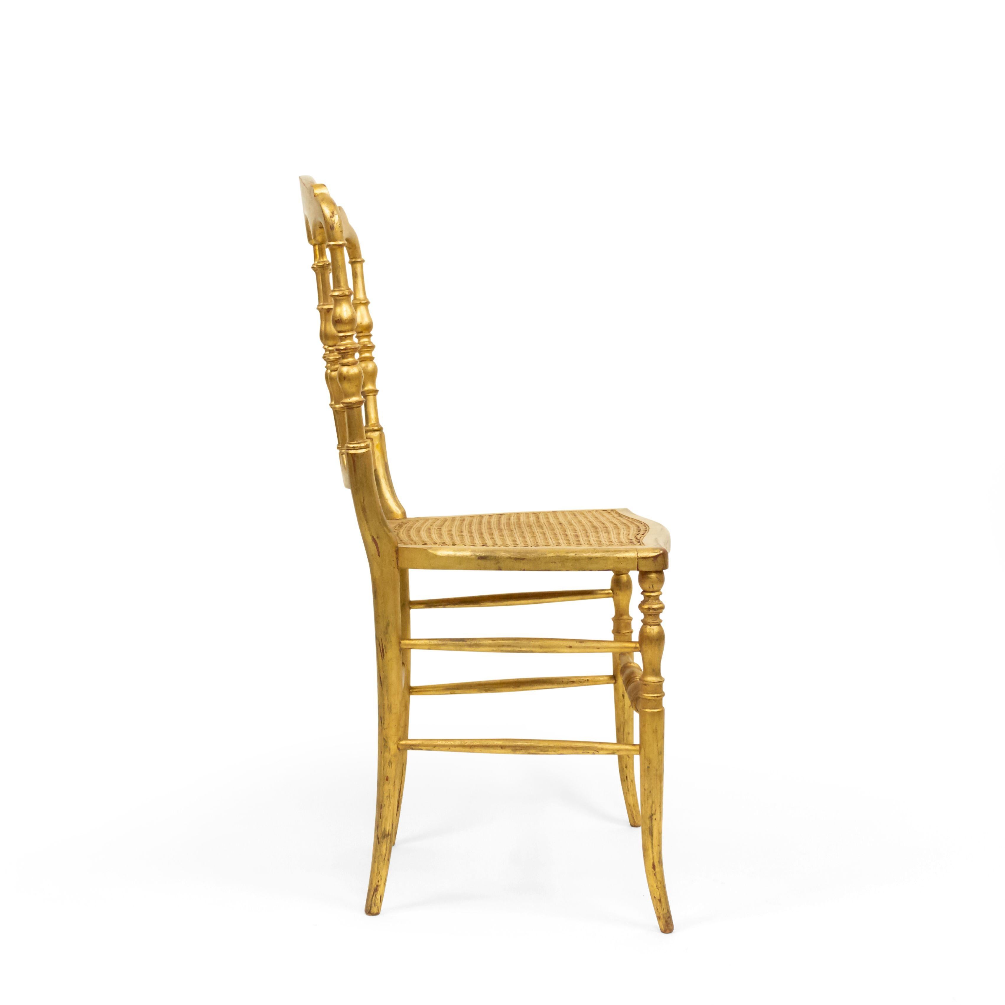 5 French Victorian Gilt Ballroom Side Chairs For Sale 3