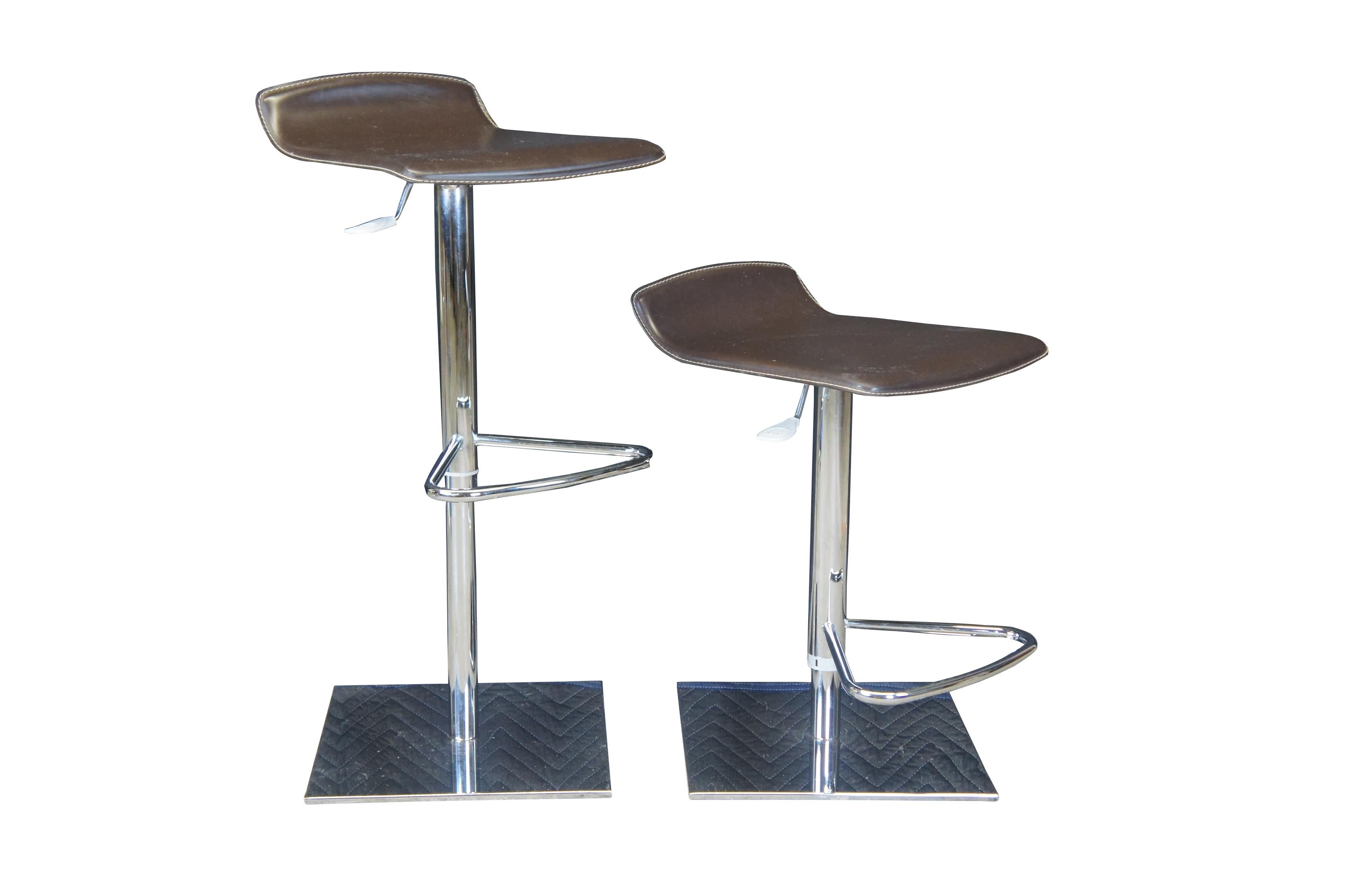 frontgate bar stools leather