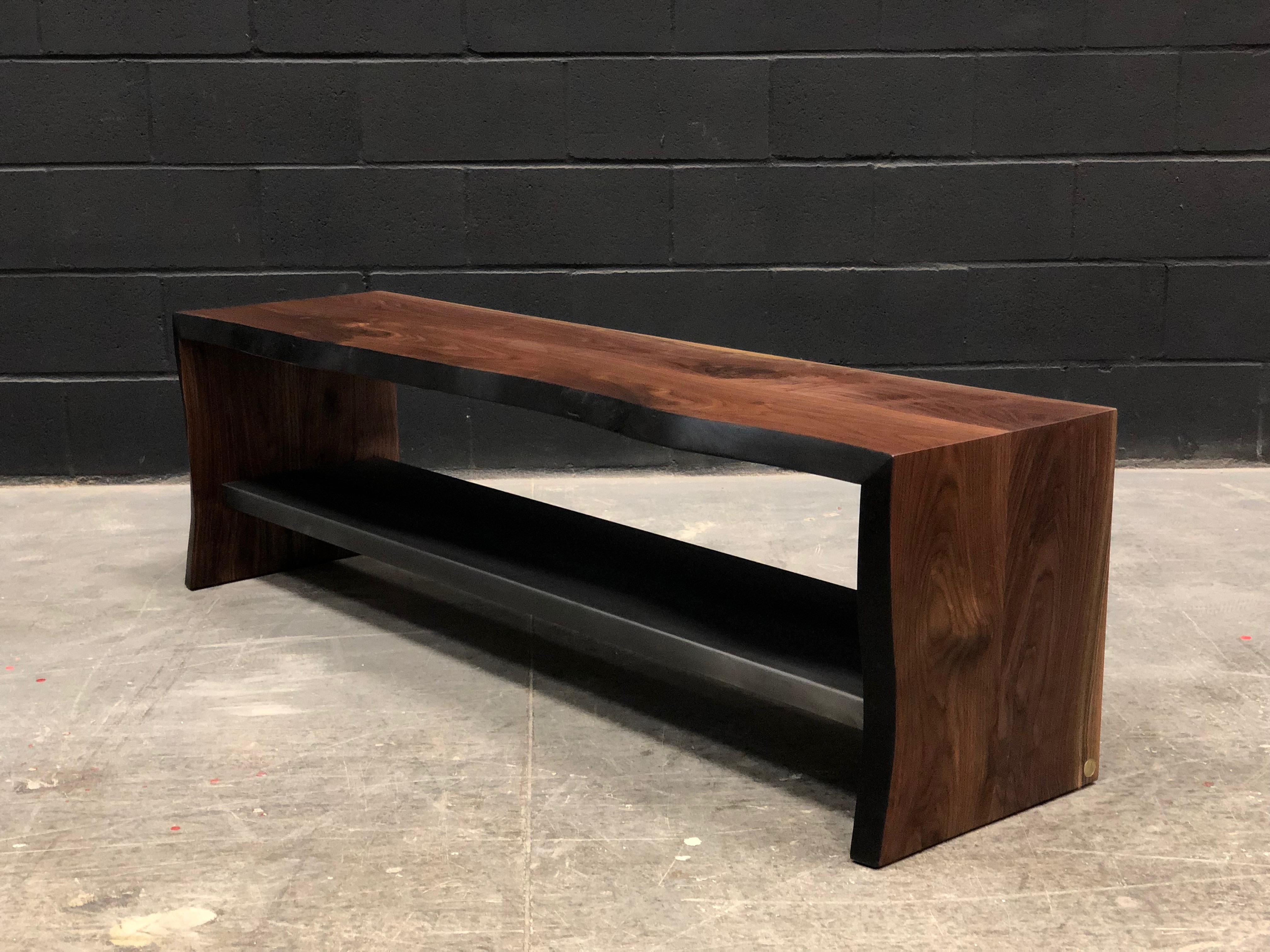 live edge benches with backs
