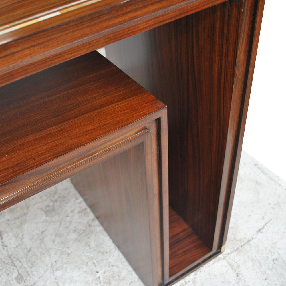 Unknown Modern Rosewood with Mother of Pearl Entry Sofa Table For Sale
