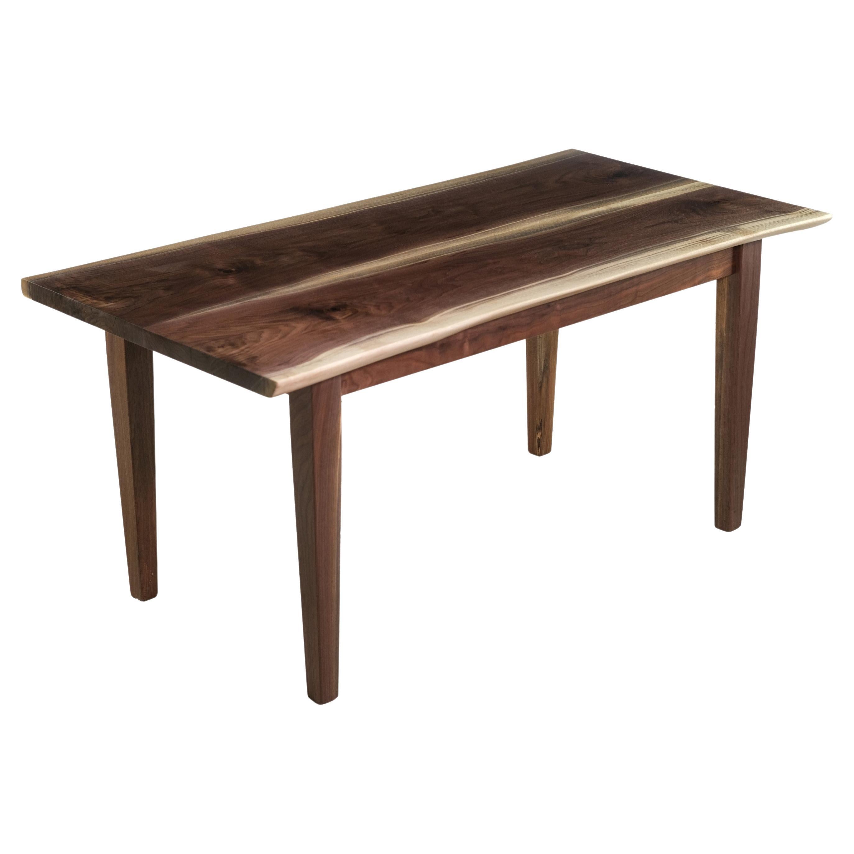 5 ft Live Edge Solid Chestnut New York Legs Dining Table For Sale at