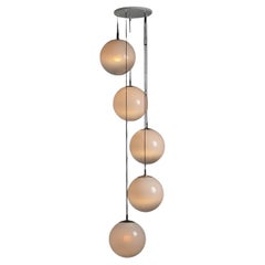 5-Globe Raak Chandelier, Netherlands 1970