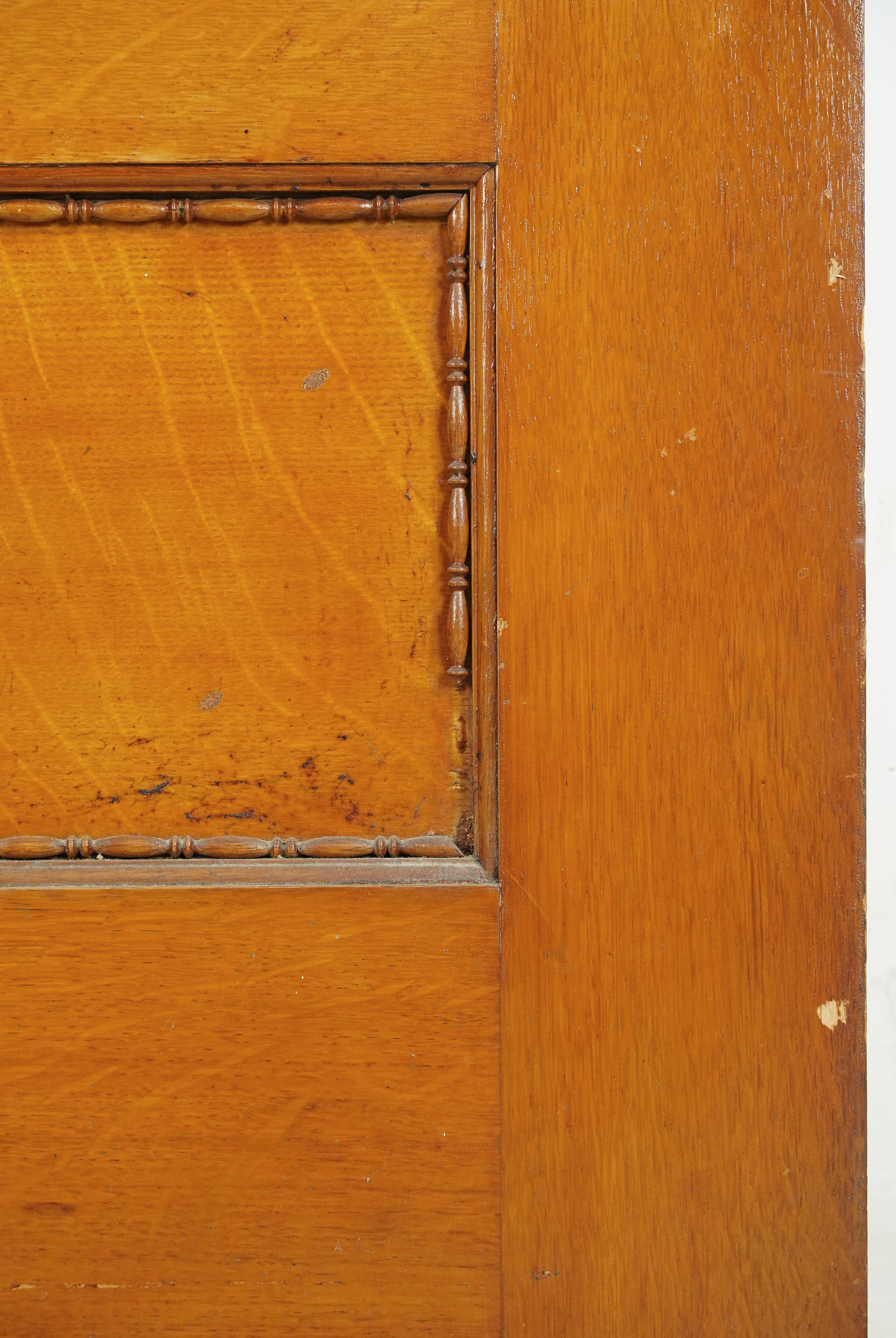 5 Horizontal Panel Wood Pocket Door 82.875 x 43 in. For Sale 7