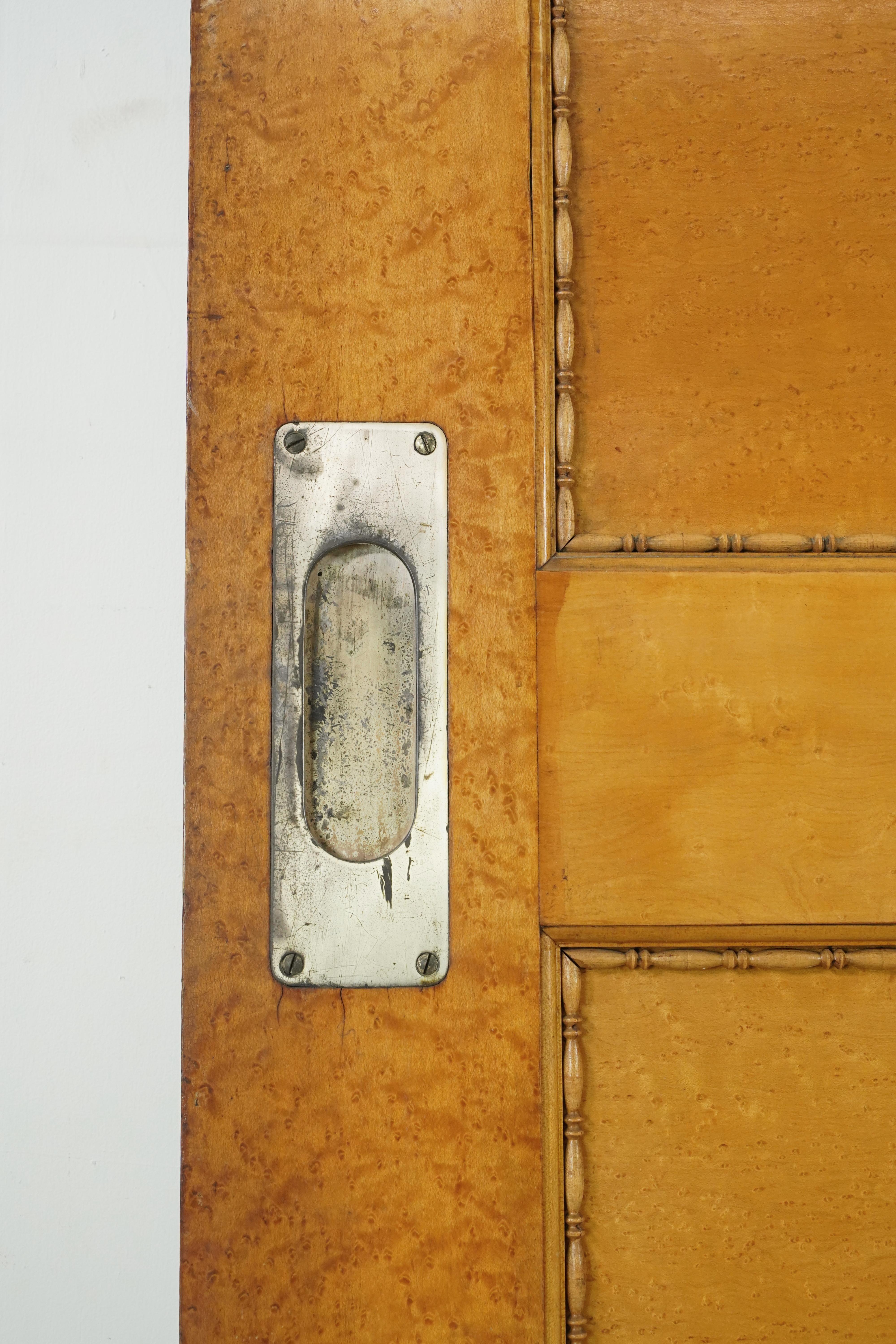 American 5 Horizontal Panel Wood Pocket Door 82.875 x 43 in. For Sale
