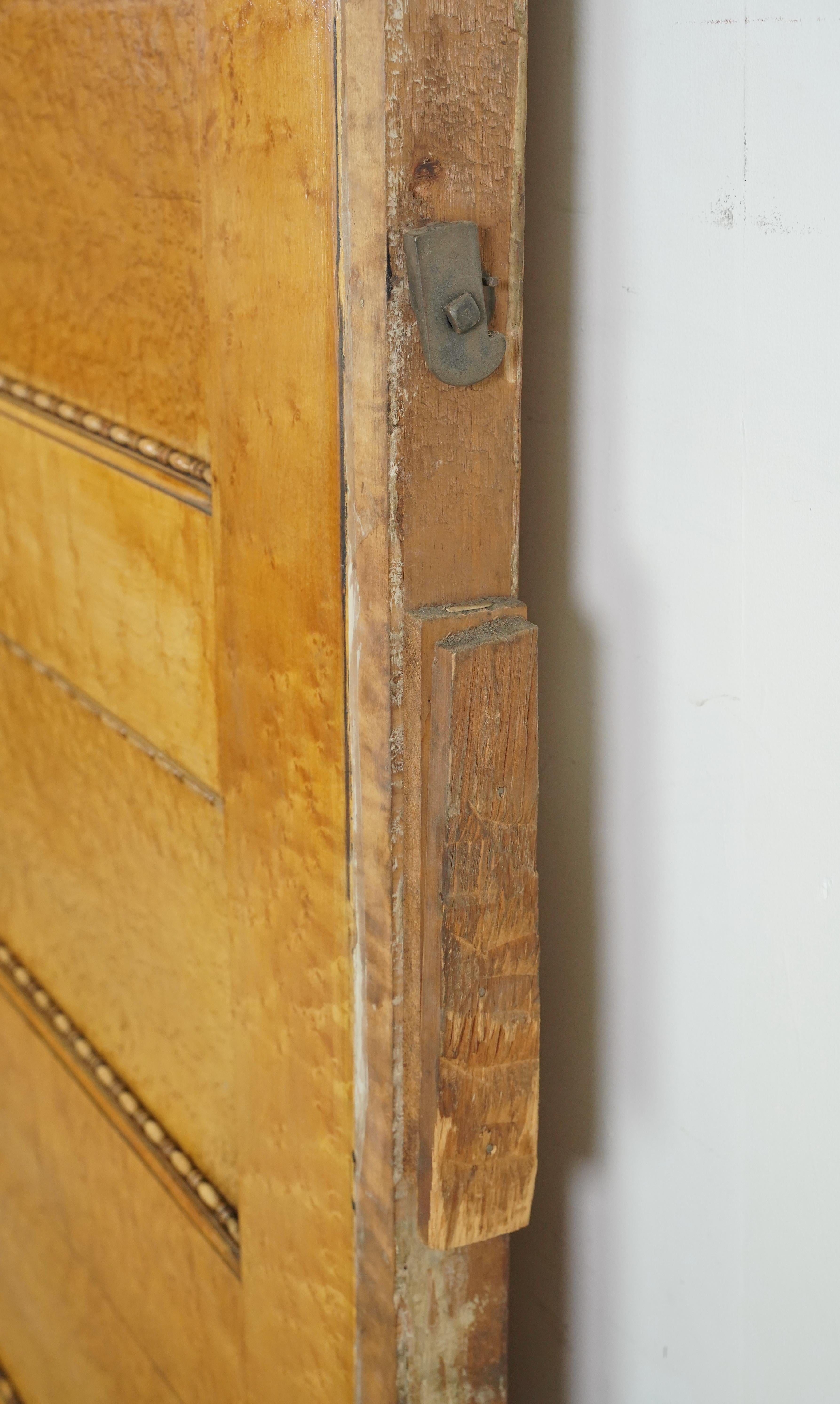 20th Century 5 Horizontal Panel Wood Pocket Door 82.875 x 43 in. For Sale