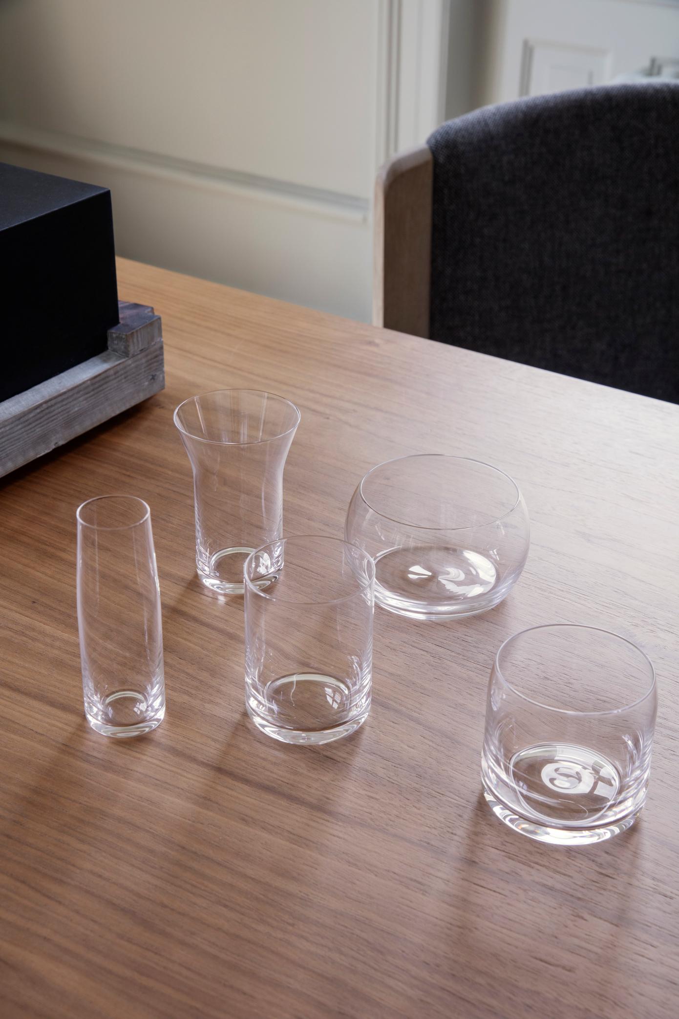 Crystal 5-in-1 Drinking Glass set by Joe Colombo, 1970 For Sale