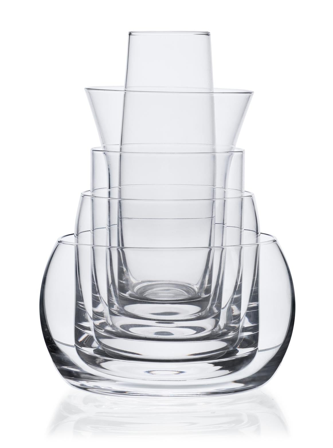 5-in-1 Drinking Glass set by Joe Colombo, 1970 For Sale 2