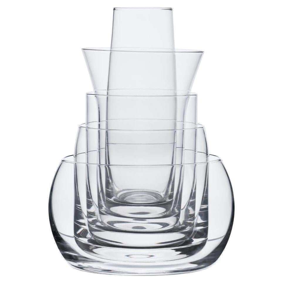 5-in-1 Drinking Glass set by Joe Colombo, 1970 For Sale