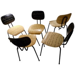 5 Industrial Chairs by Willy Van der Meeren, Belgium, 1950