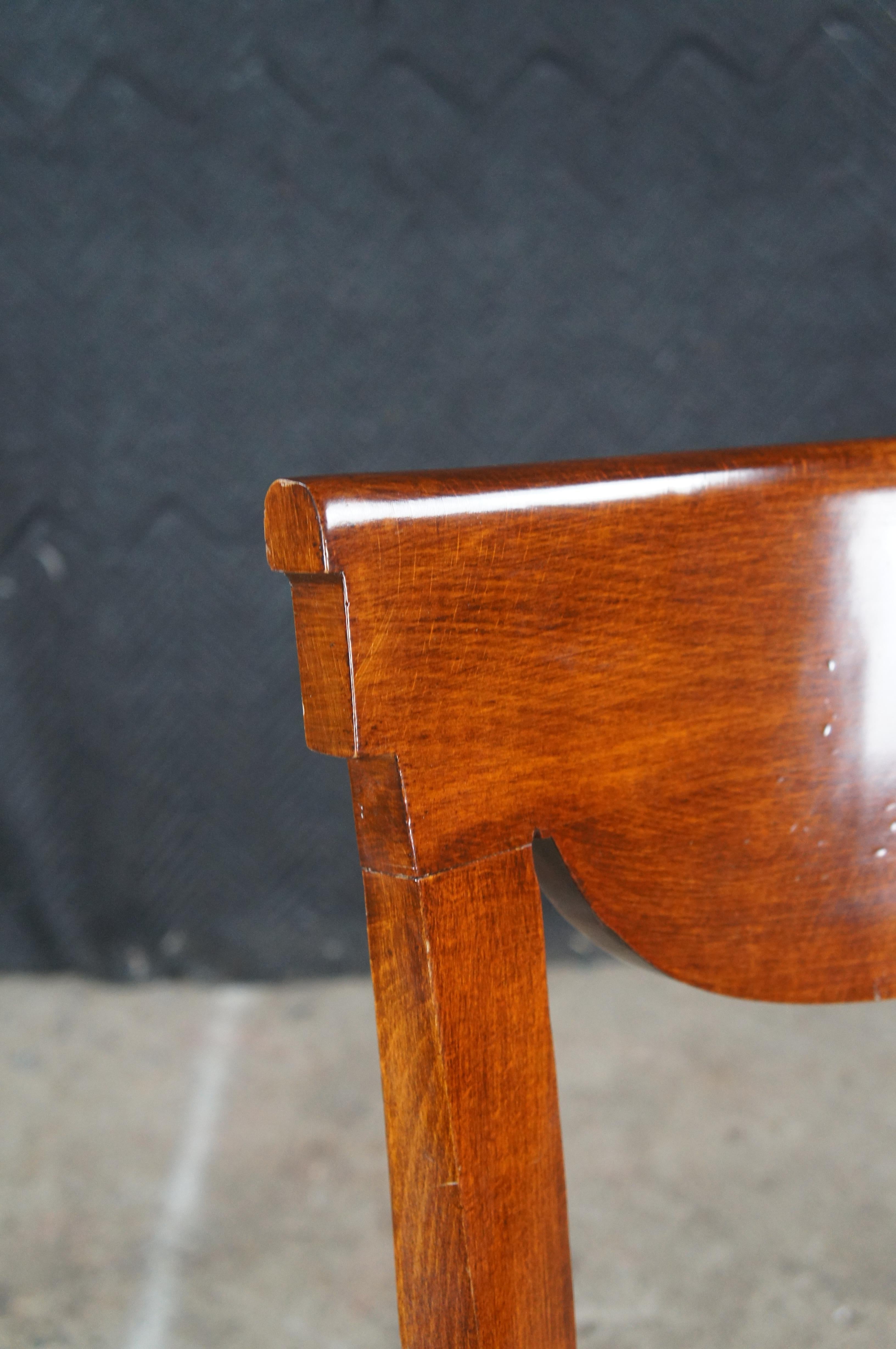 5 Italian Fiorini Biedermeier Style Solid Cherry Klismos Side Dining Chairs For Sale 6