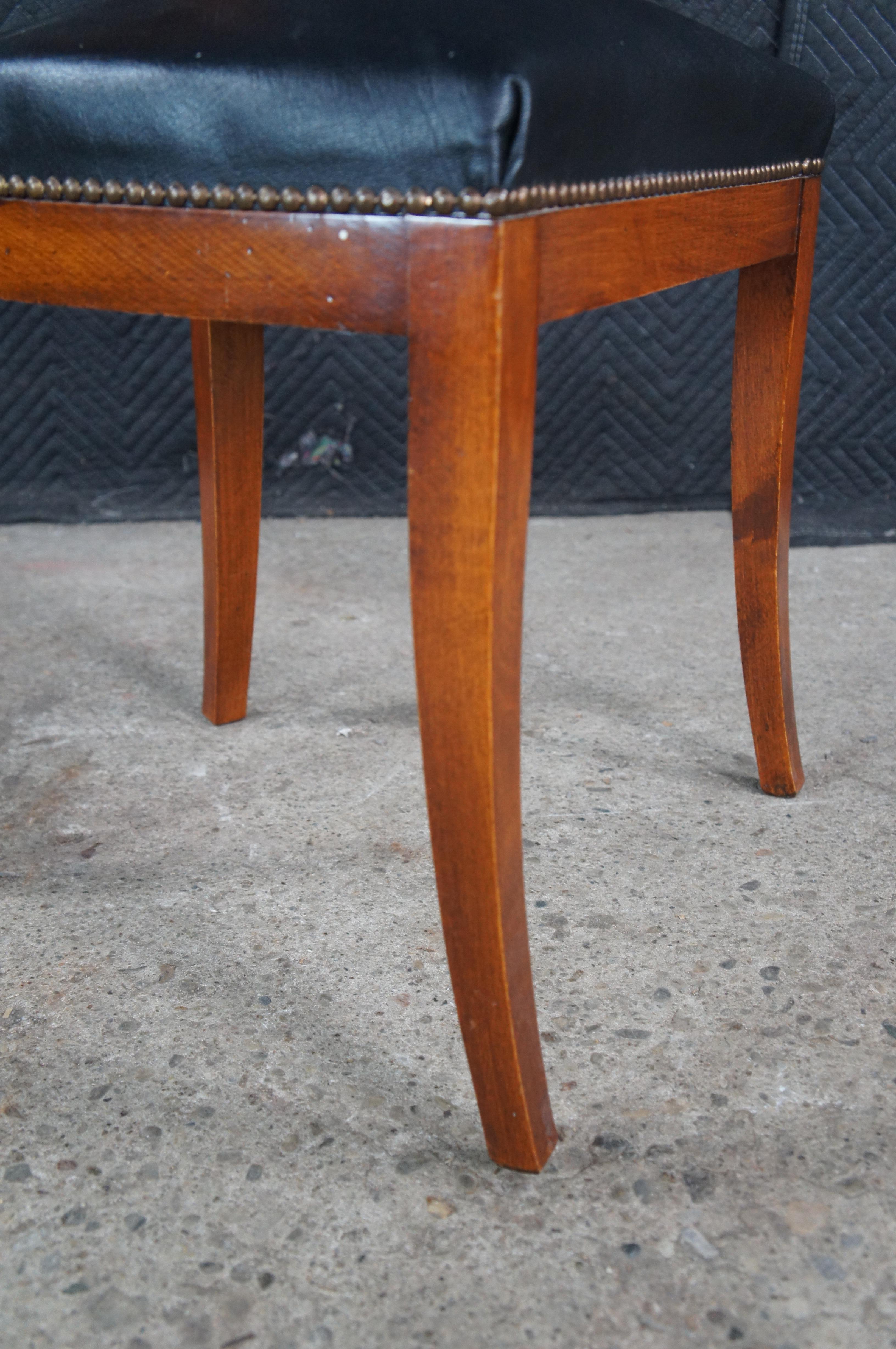 5 Italian Fiorini Biedermeier Style Solid Cherry Klismos Side Dining Chairs For Sale 3