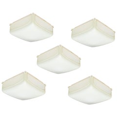 5 Lámparas de pared o techo Cnosso 1969 de plástico marfil de Mangiarotti para Artemide