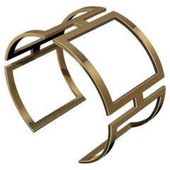 5 Karat Yellow Gold  Rectangle Cuff Bracelet