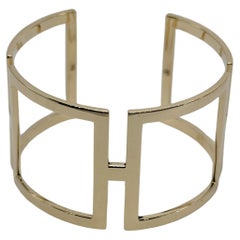 Or jaune 5 carats  Bracelet manchette rectangulaire