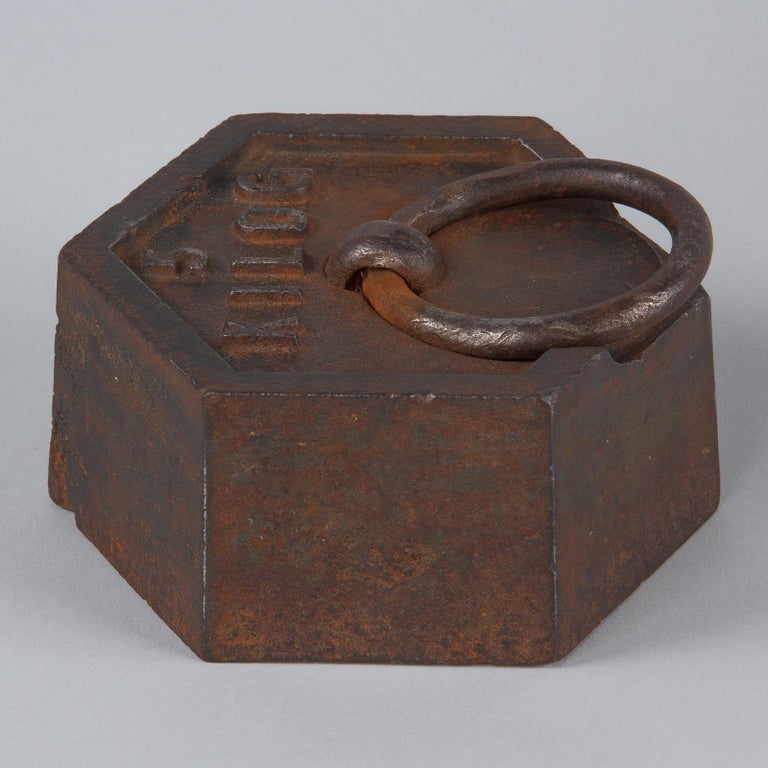 5 Kilogram Iron Scale Weight, France, Early 1900s For Sale at 1stdibs