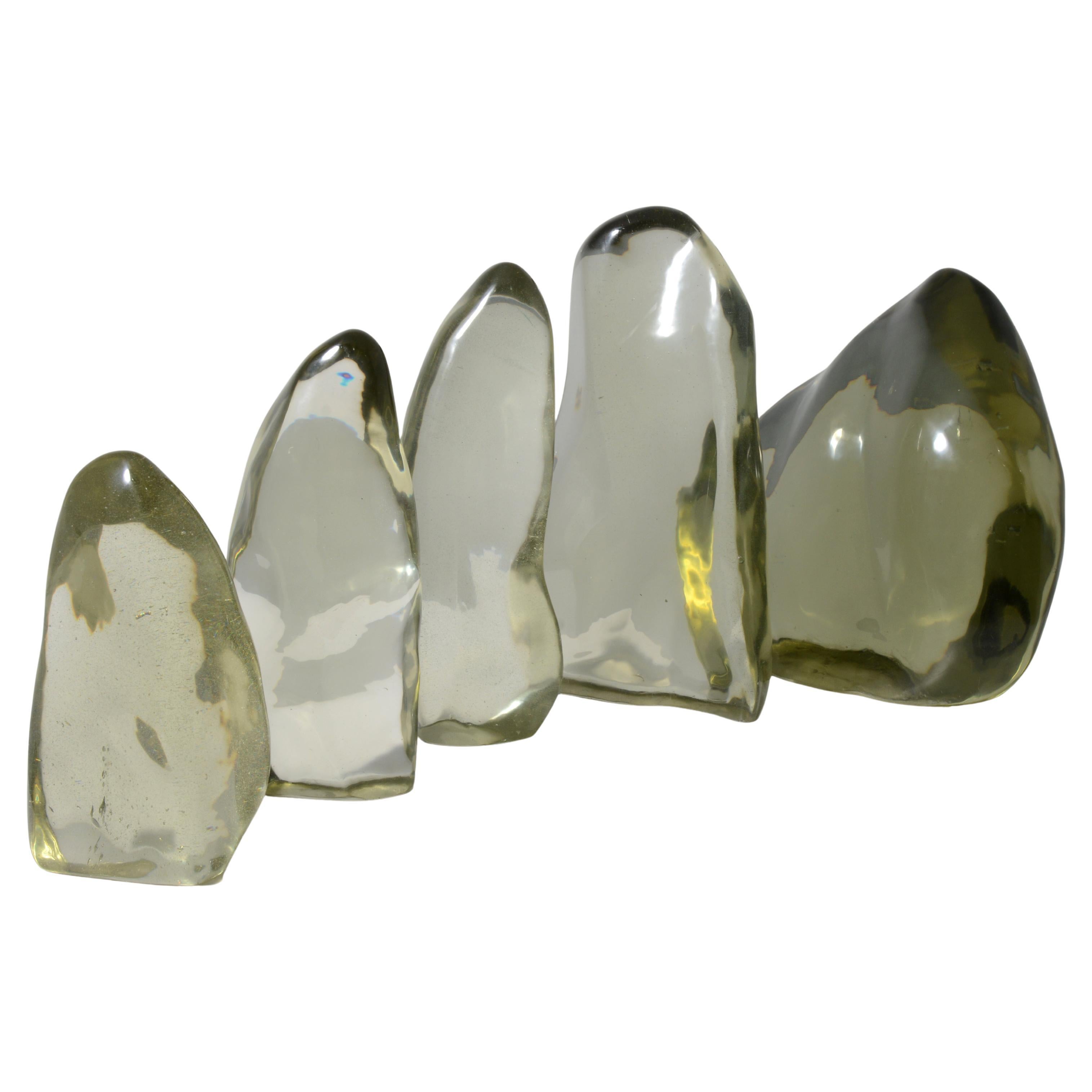 5 Grandi Cristalli Andara Lucidi, 17 "H. (il più grande)