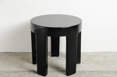 Table d'appoint à 5 pieds en laque noire de Robert Kuo, faite à la main, édition limitée
