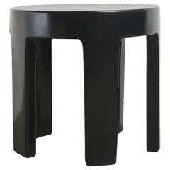 5 Legged Side Table, Black Lacquer by Robert Kuo, Handmade, Limited Edition