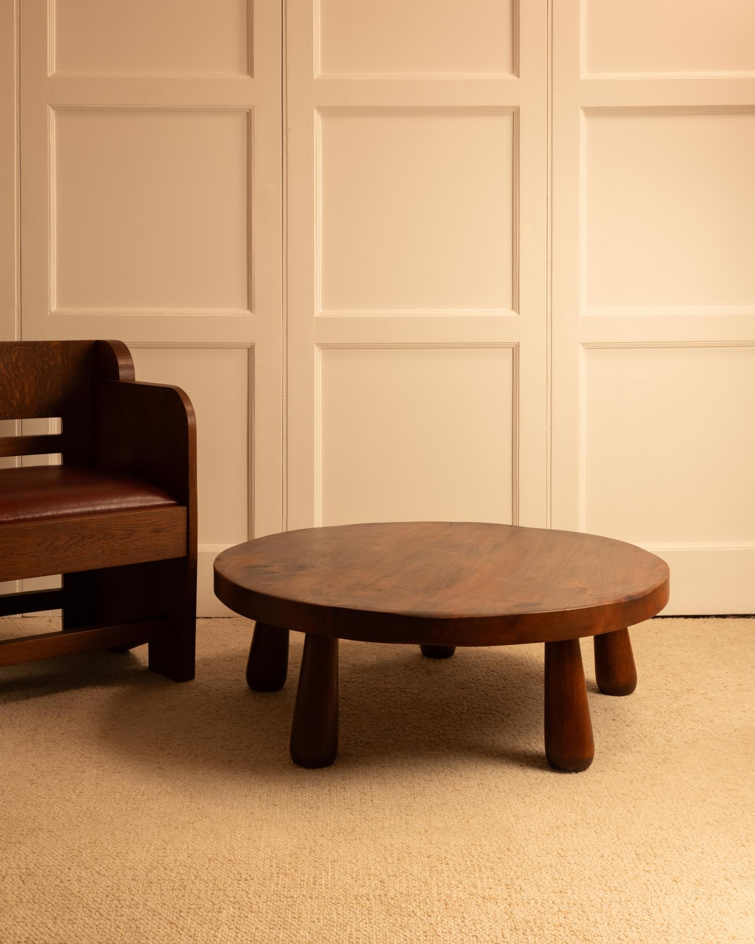Wood 5-legged table - France 1970s For Sale