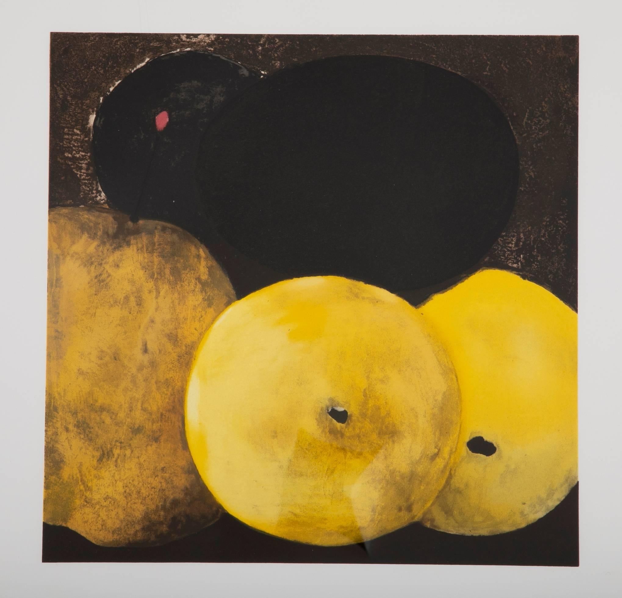 Moderne « 5 Lemons, a Pear and an Egg » (un citron, une poire et un œuf) de Donald Sultan en vente