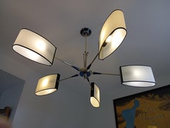 Lampadario a 5 luci Maison Lunel circa 1950