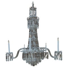 5-Licht-Kristall-Kronleuchter, F & C Osler zugeschrieben, um:1850