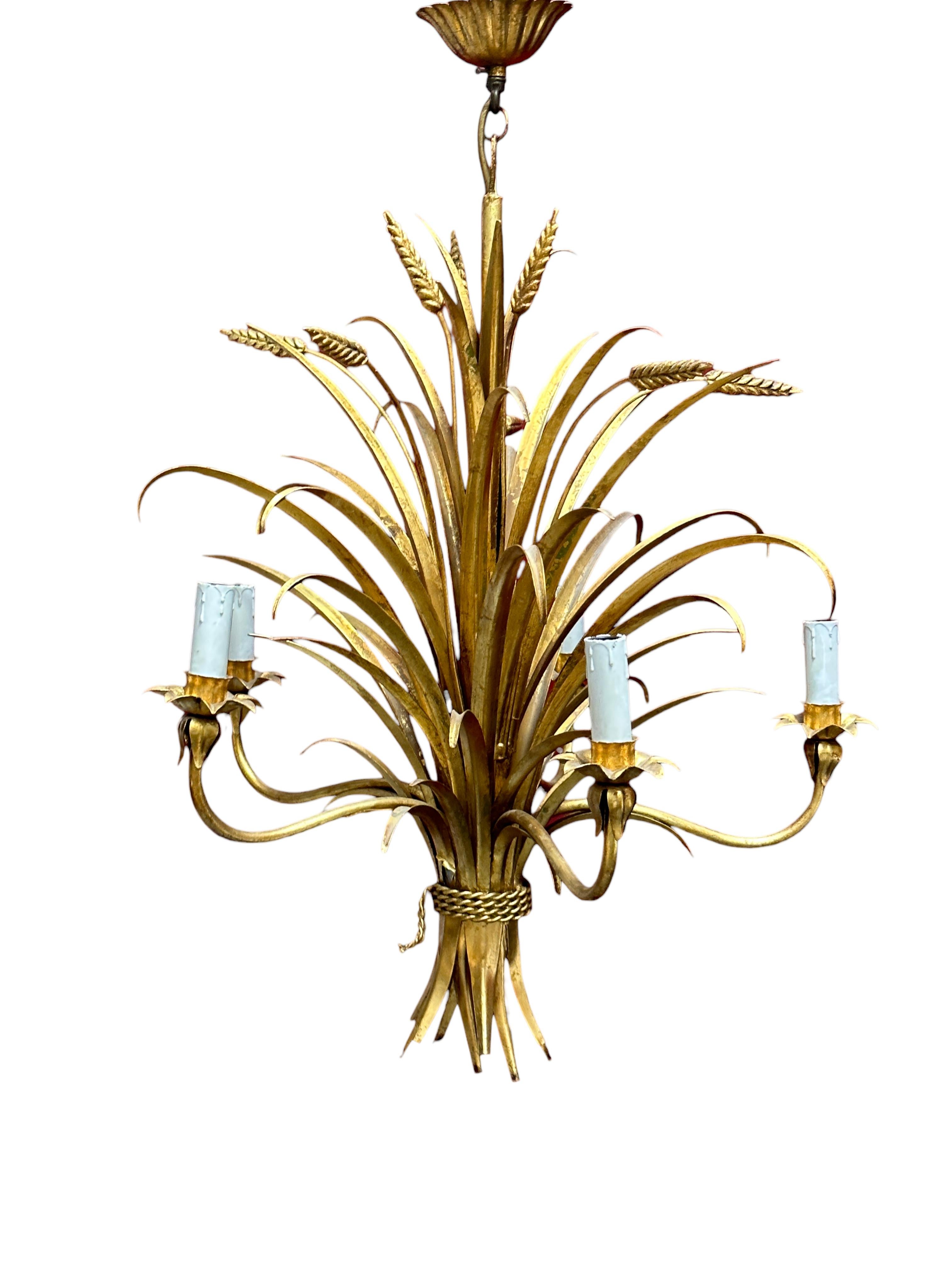 wheat chandelier
