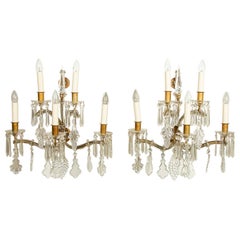 5-Light Marie Thérèse Style Wall Lights, French, circa 1910