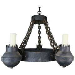 5-Light Spanish Wrought Iron Chandelier