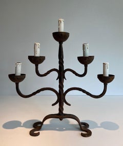 5 Lights Wrought Iron Candlestick