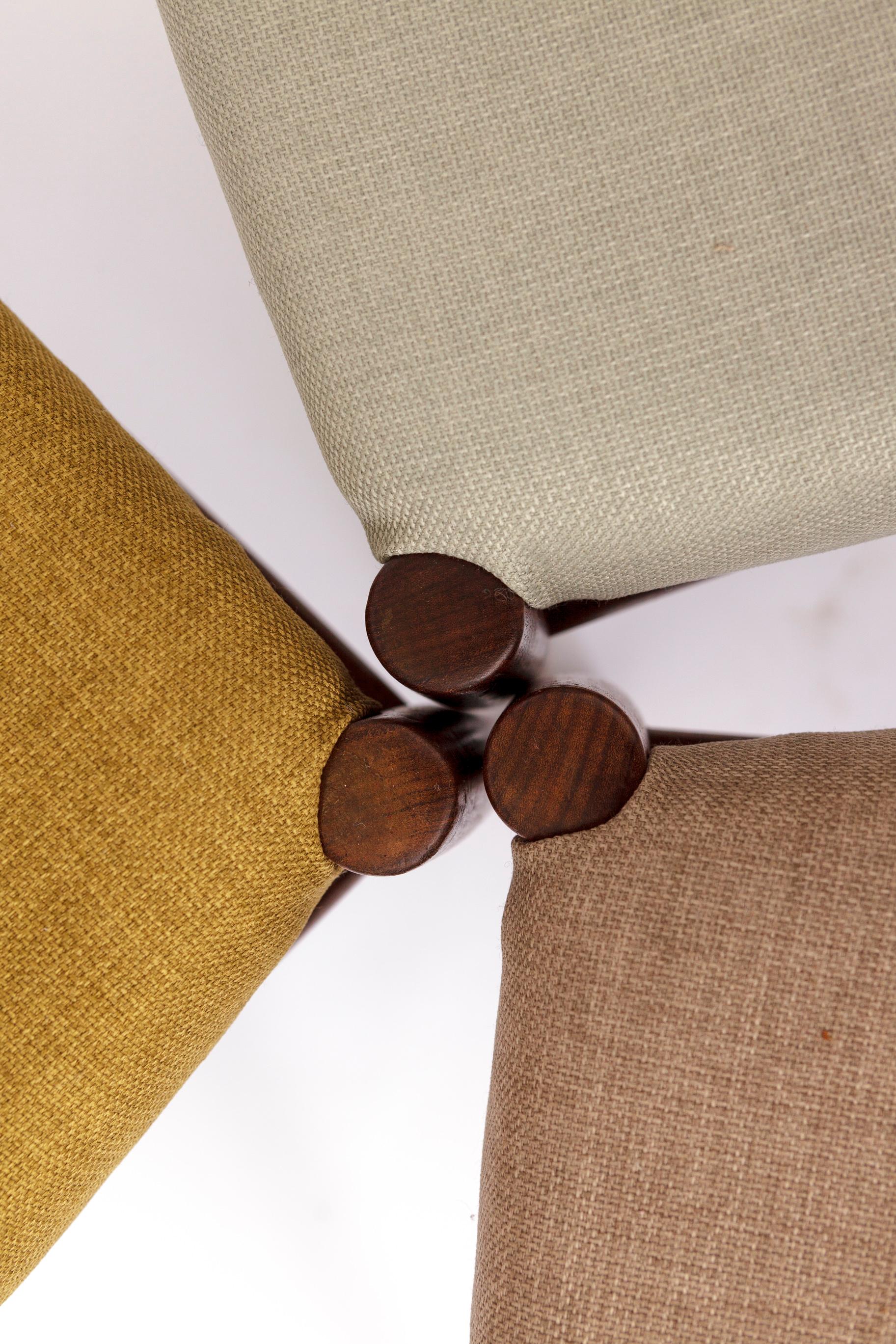 5 Lübke Chairs 1960s Germany Vintage In Good Condition For Sale In Hannover, DE