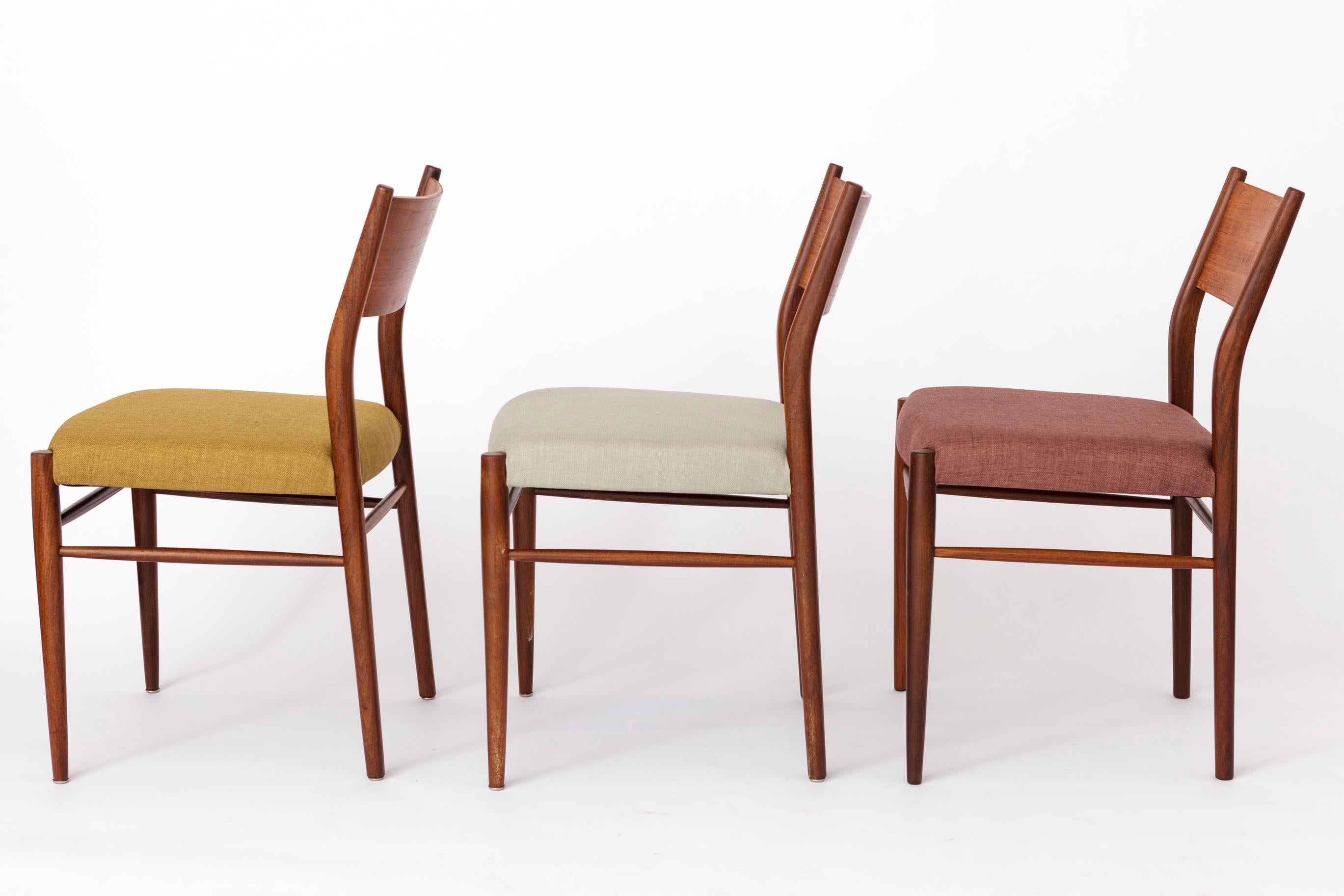 Mid-20th Century 5 Lübke Chairs 1960s Germany Vintage For Sale