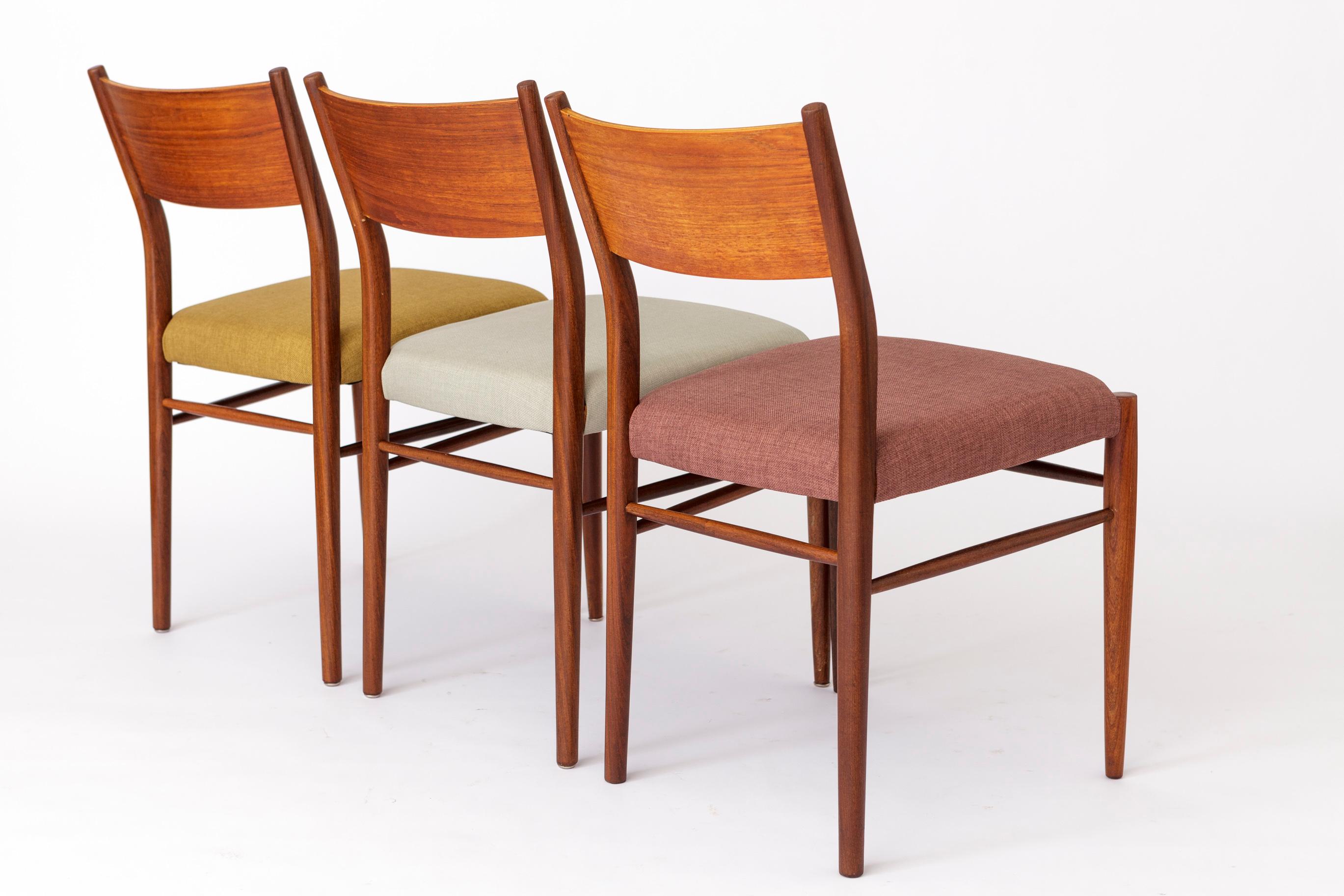 5 Lübke Chairs 1960s Germany Vintage For Sale 1