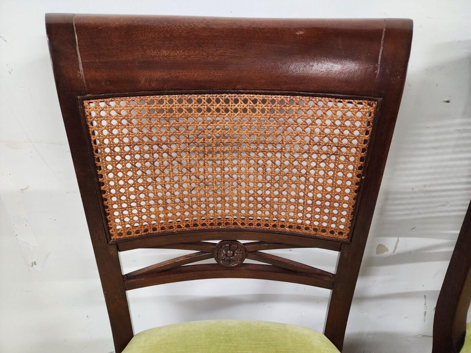 Mahogany Dining Chairs by Palecek Set of 6 In Good Condition For Sale In Lake Worth, FL
