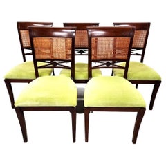 Used Mahogany Dining Chairs by Palecek Set of 6