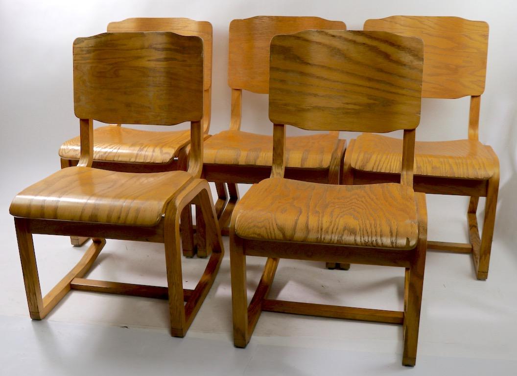 3 Mid Century Bentwood Chairs Attributed to Thonet 7