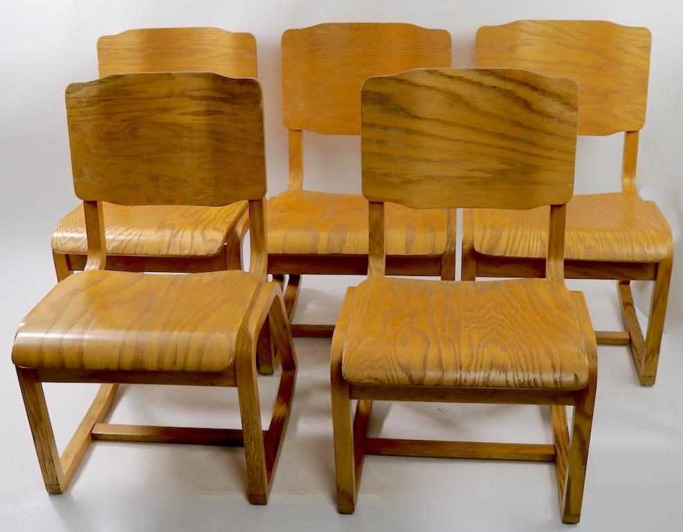 3 Mid Century Bentwood Chairs Attributed to Thonet 8