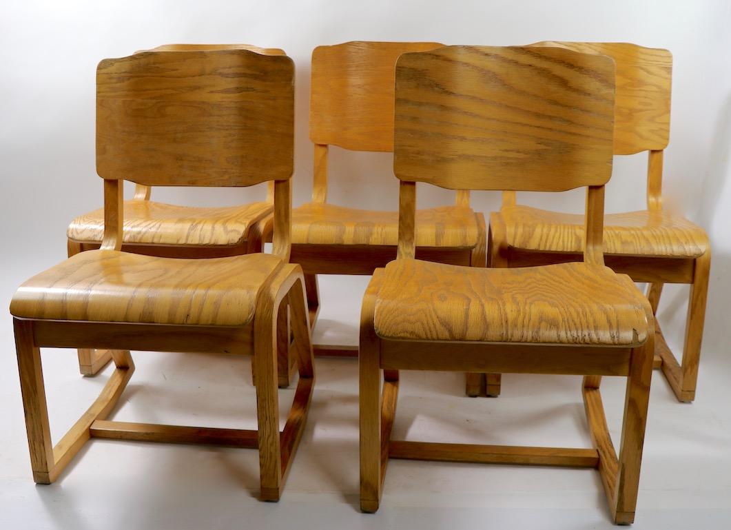 3 Mid Century Bentwood Chairs Attributed to Thonet 10