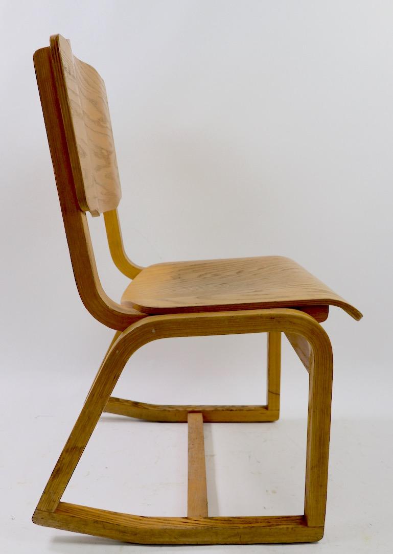 20th Century 3 Mid Century Bentwood Chairs Attributed to Thonet