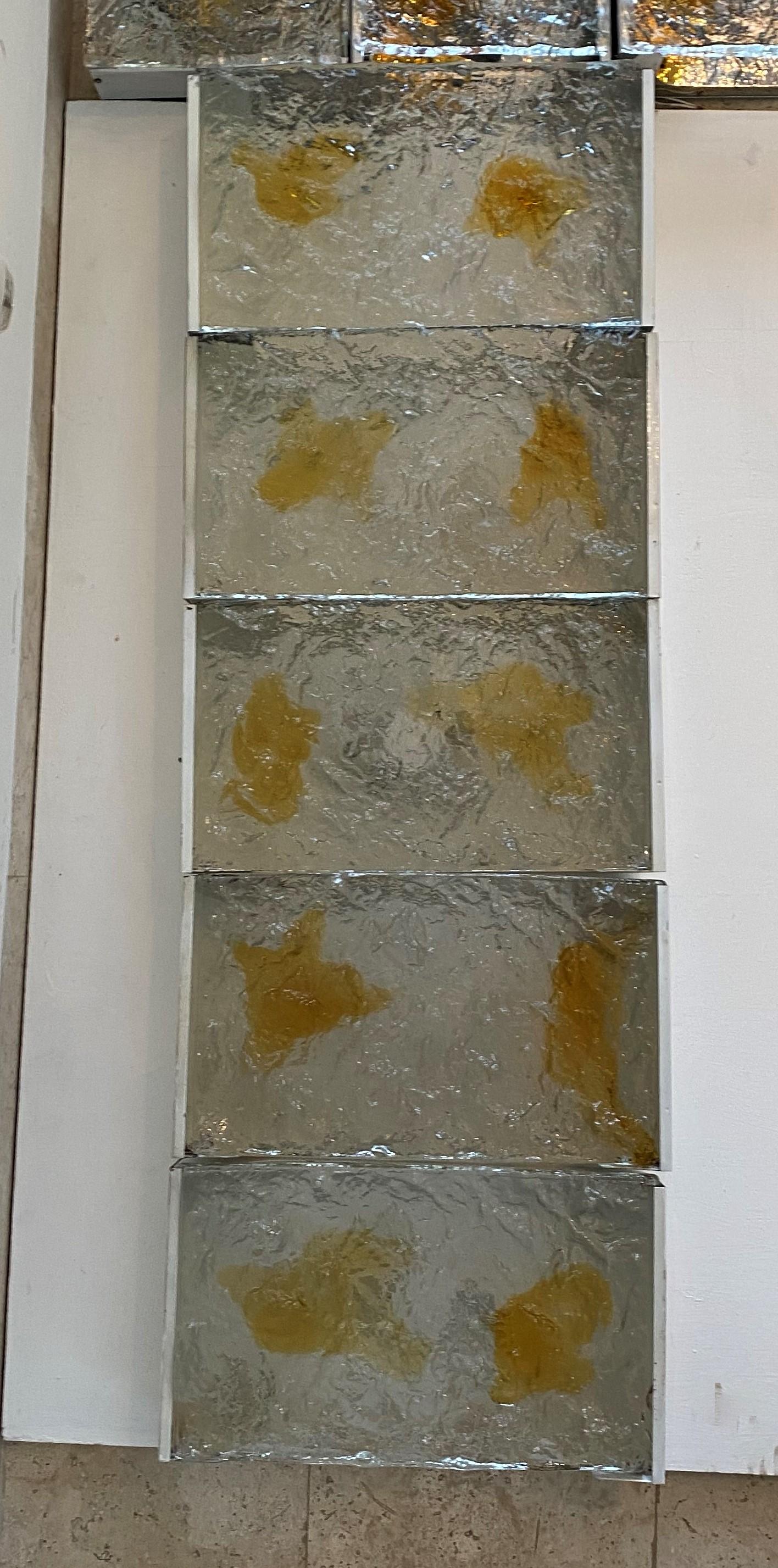 5 Mid-Century Modern Murano Glass Sconces by Venini, circa 1960 8