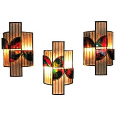 5 Mid-Century Modern Sconces by Poliarte, Italy, circa 1960